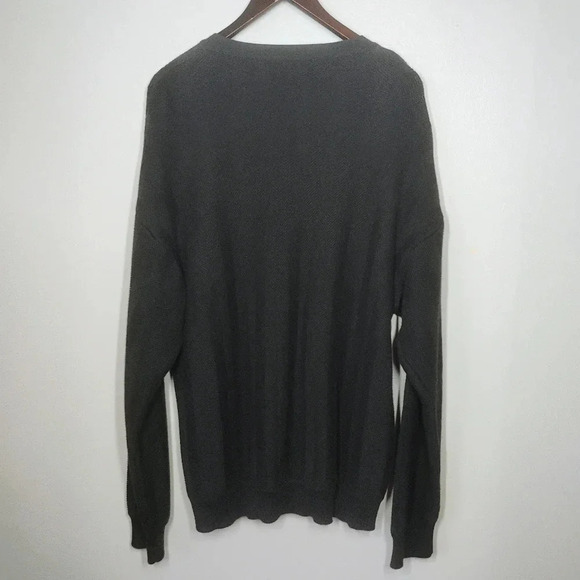 Roundtree & Yorke Gray Textured Knit Button Down Grandpa Cardigan Sweater XL - Picture 4 of 12